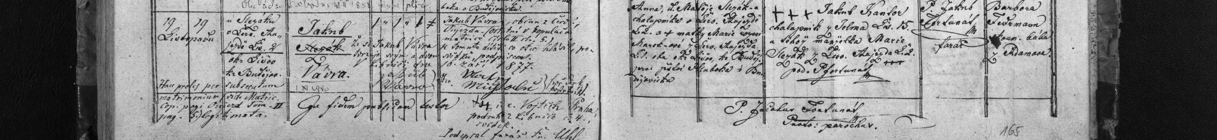 Křest Jakuba Vávry ml. (1858), legitimovaného syna