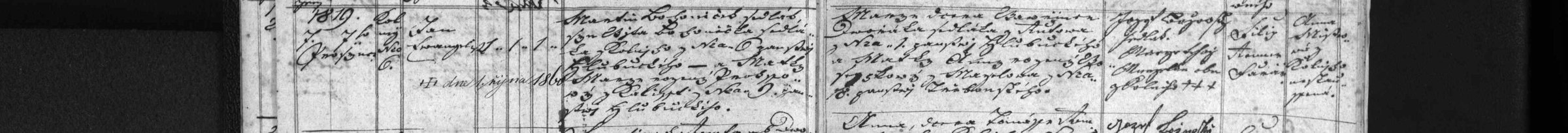 Křest Jana Evangelisty Bohoňka (1819)