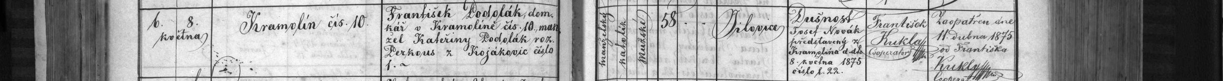 Úmrtí Františka Podoláka (1875)