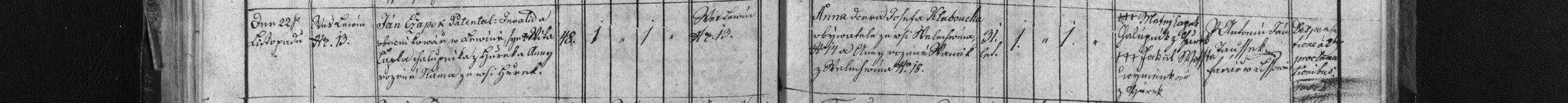 Sňatek Jana Čapka a Anny Vaňkové-Klabouchové (1852)