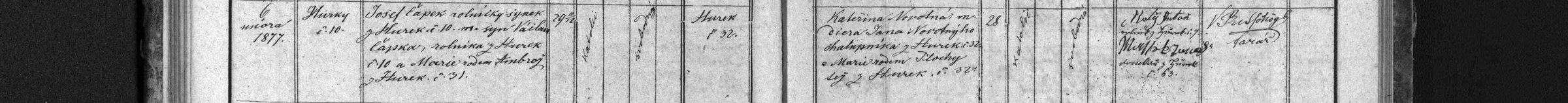 Sňatek Josefa Čapka a Kateřiny Novotné (1877)