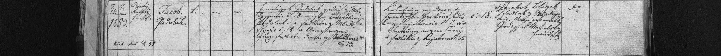 Křest Jakuba Podoláka (1853)