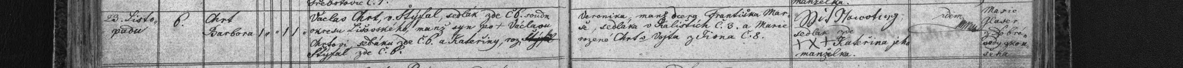 Křest Barbory Chrtové (1852)